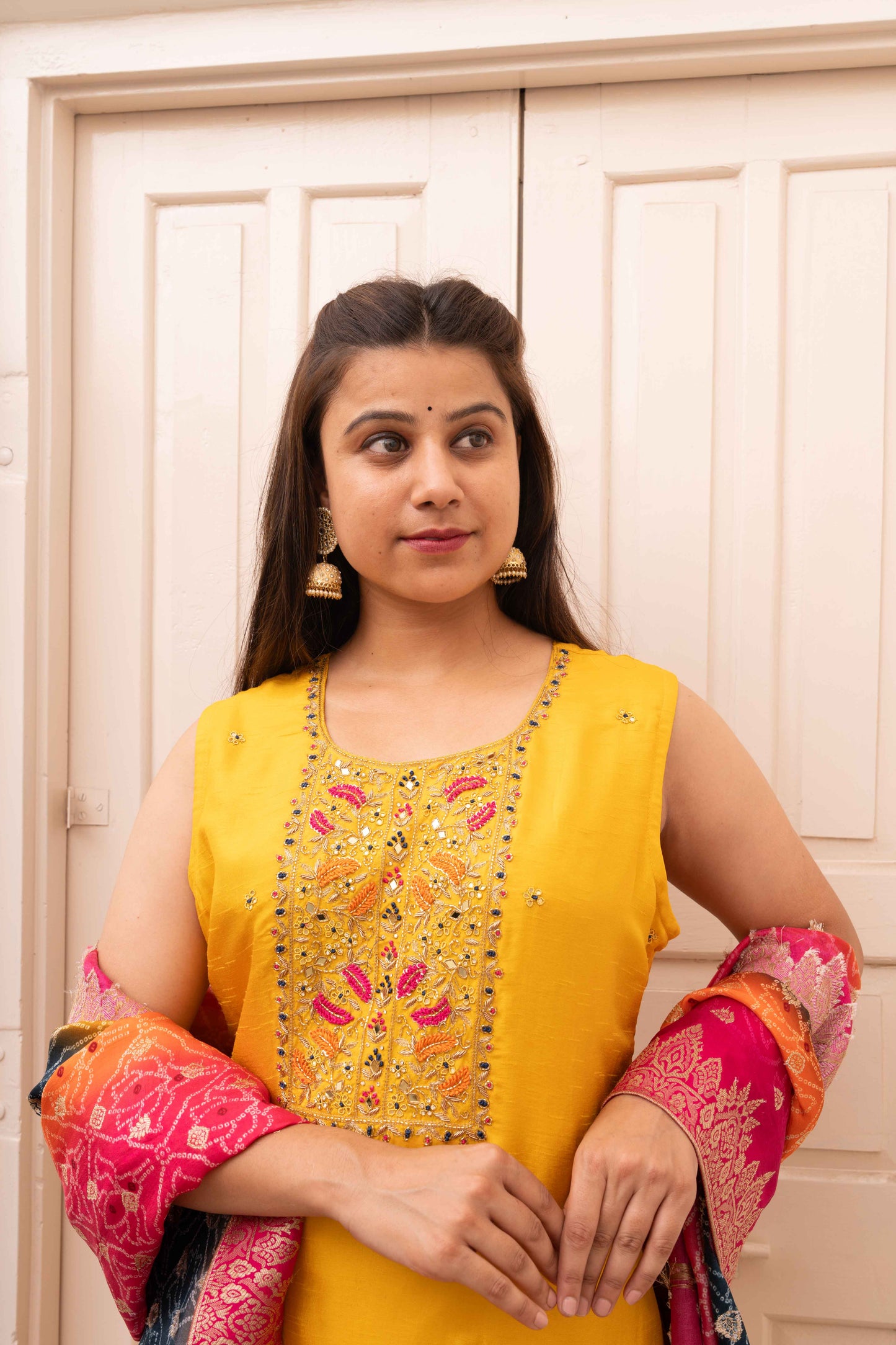 Banarasi Bandhej Suit Set