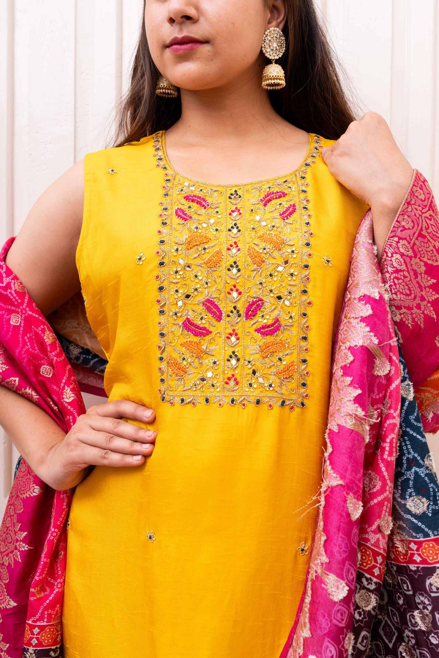 Banarasi Bandhej Suit Set