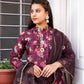 Gota Chanderi Floral Kurta With Dupatta