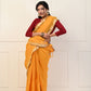 Handloom Cotton Linen Saree With Blouse