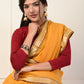 Handloom Cotton Linen Saree With Blouse