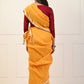 Handloom Cotton Linen Saree With Blouse