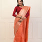 Banarasi Chanderi Linen Saree With Blouse