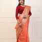 Banarasi Chanderi Linen Saree With Blouse