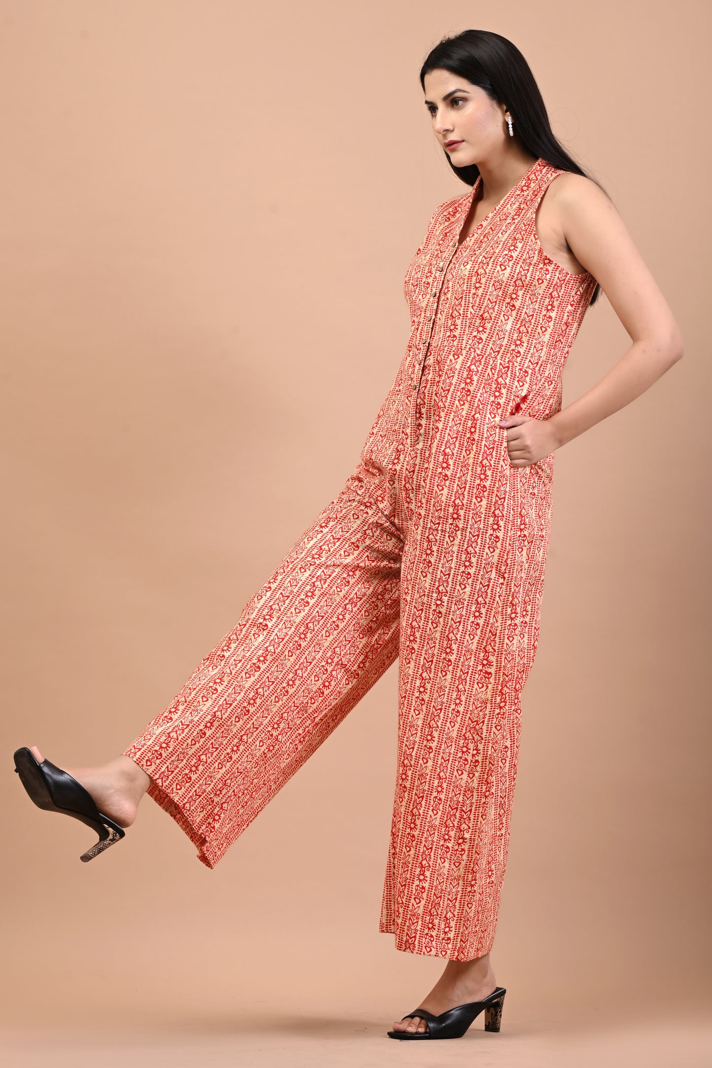 Block Printed Jump Suit