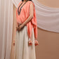 Poncho Style Linen Lehenga Set