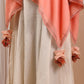 Poncho Style Linen Lehenga Set