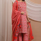 Cotton Handblock Printed Sharara Set with Dupatta