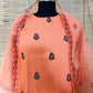 Peach Chanderi Suit With Dupatta