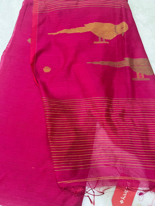 Jamdani Weave Handloom Saree Without Blouse