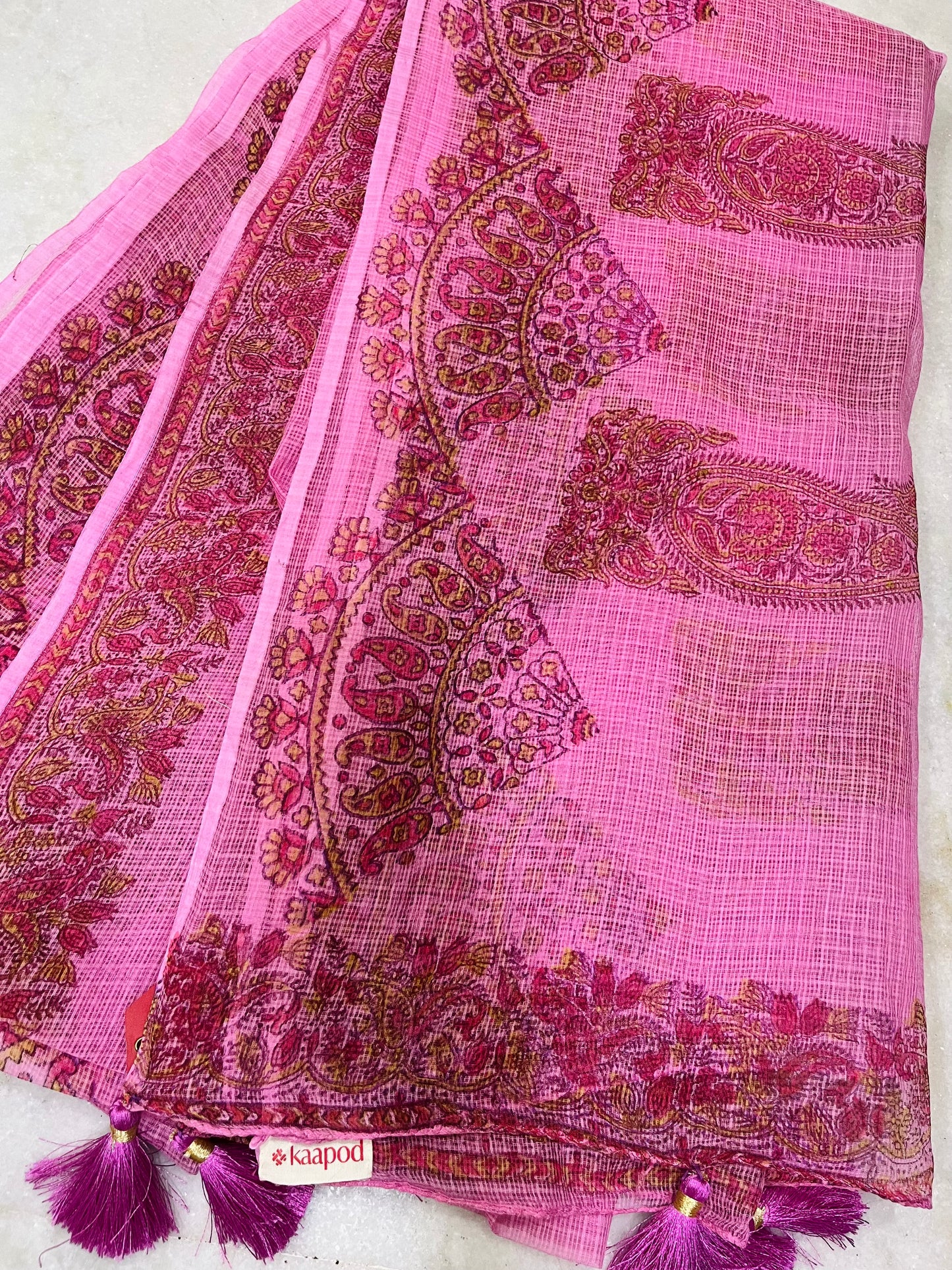 Pure Pink Kota Doriya Saree