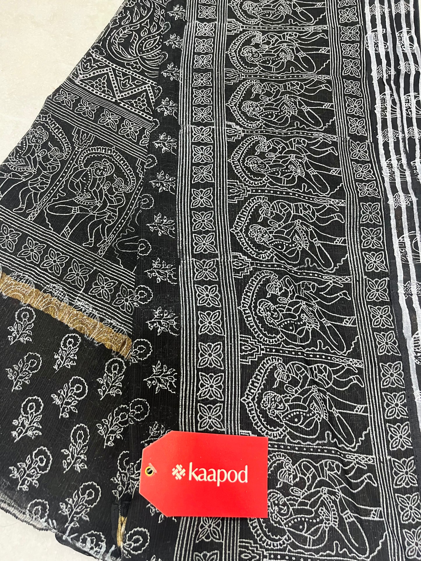 Pure Kota Doriya Hand Block Print With Blouse