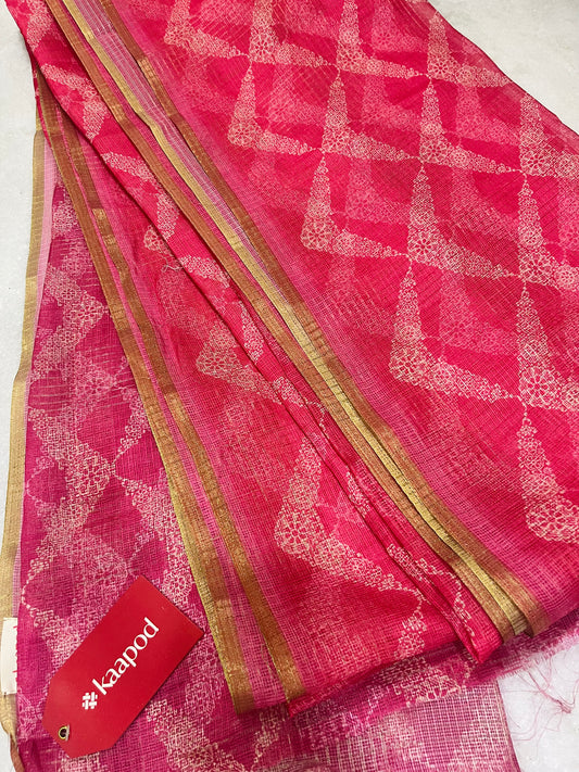 Pure Kota Silk Saree With Zari Checks-With Blouse