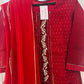 Red Cotton Silk Kurta And Dupatta