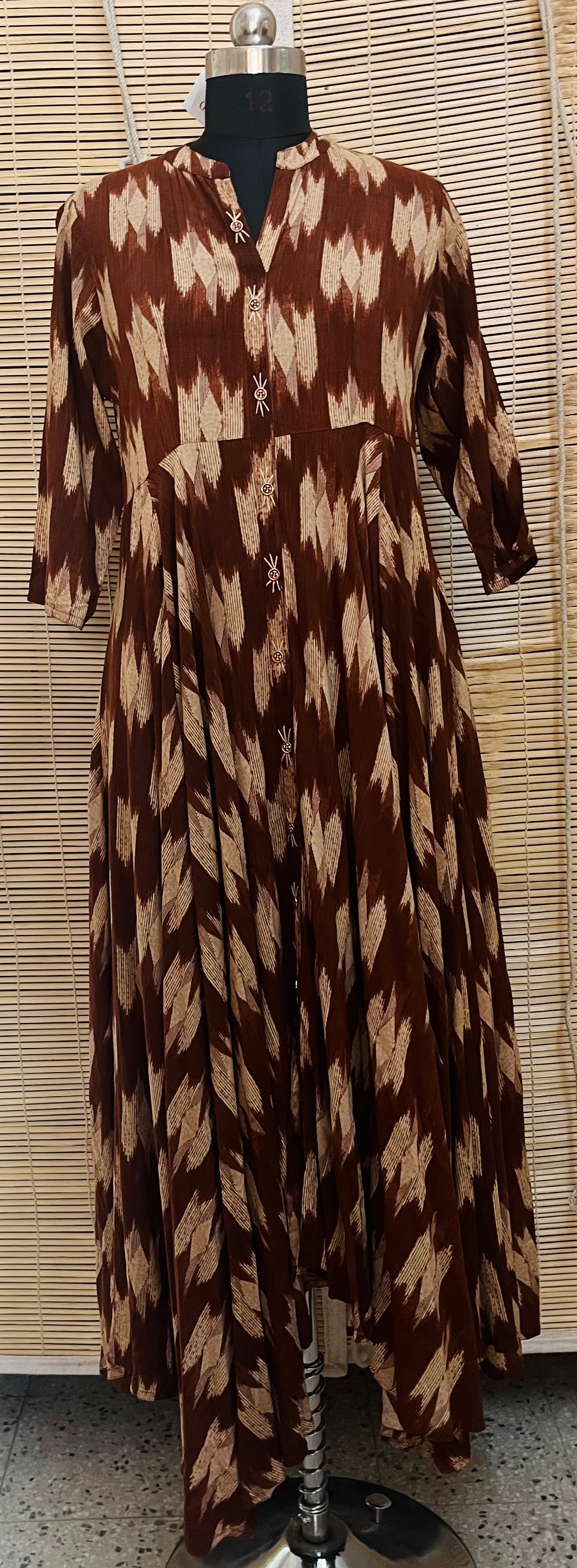 Ikat Flared Dress