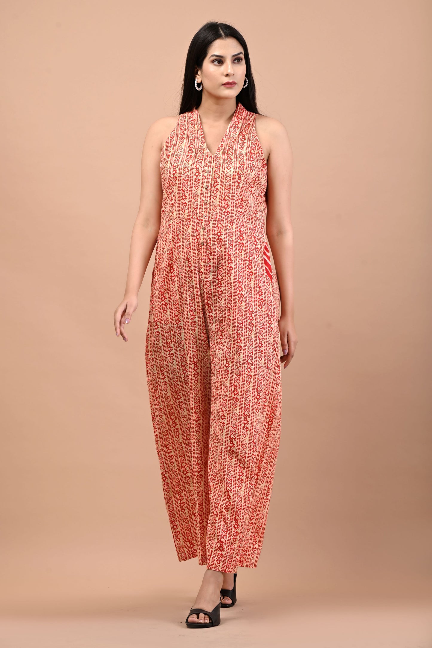 Block Printed Jump Suit