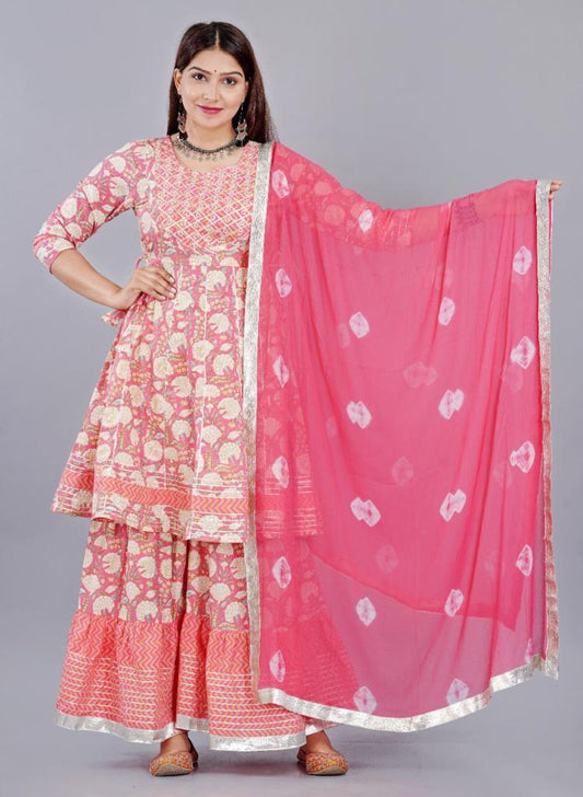 Printed Sharara Set with Dupatta