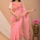 Pure Organza Floral Saree with Blouse