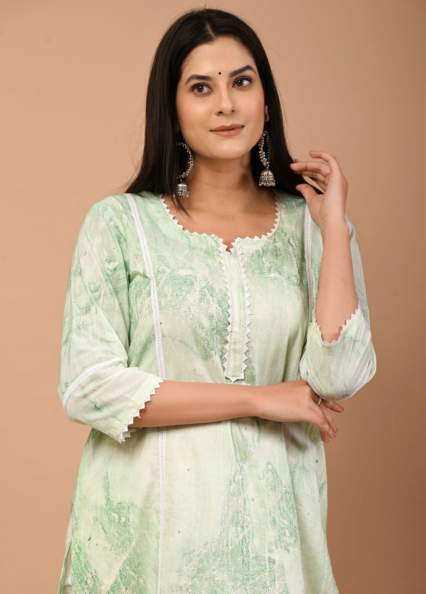 Abstract Marble Kurti