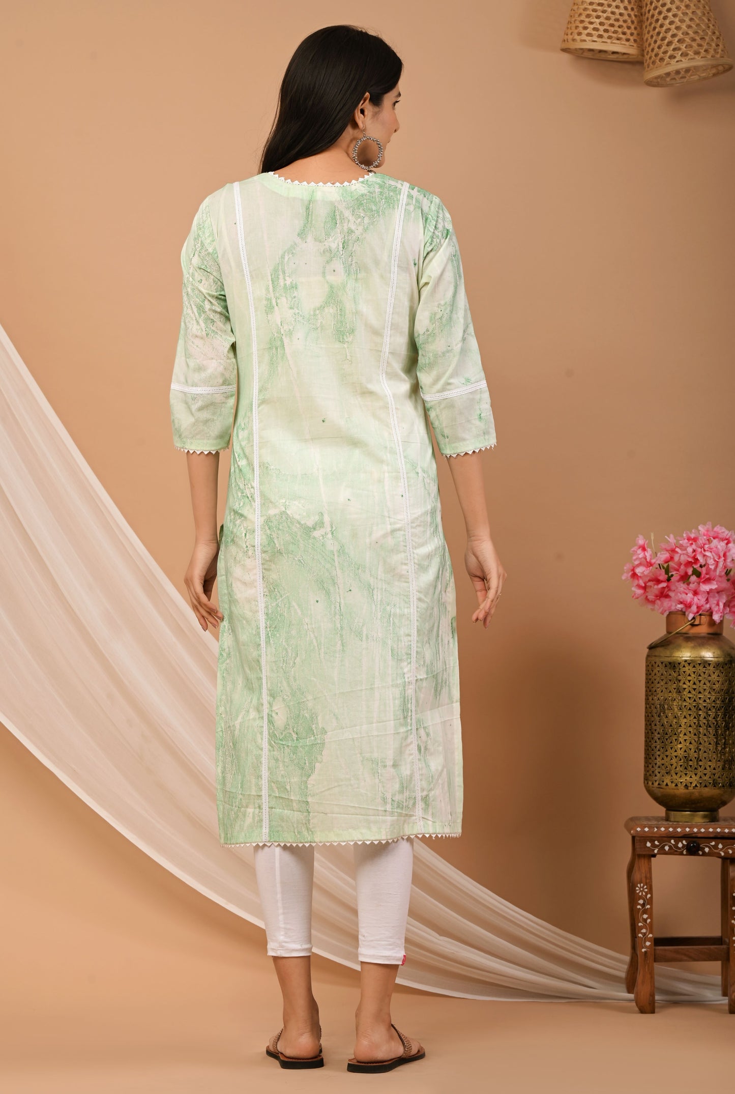 Abstract Marble Kurti