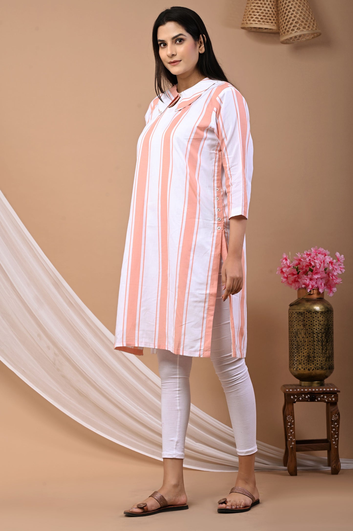 Cotton Striped Kurti