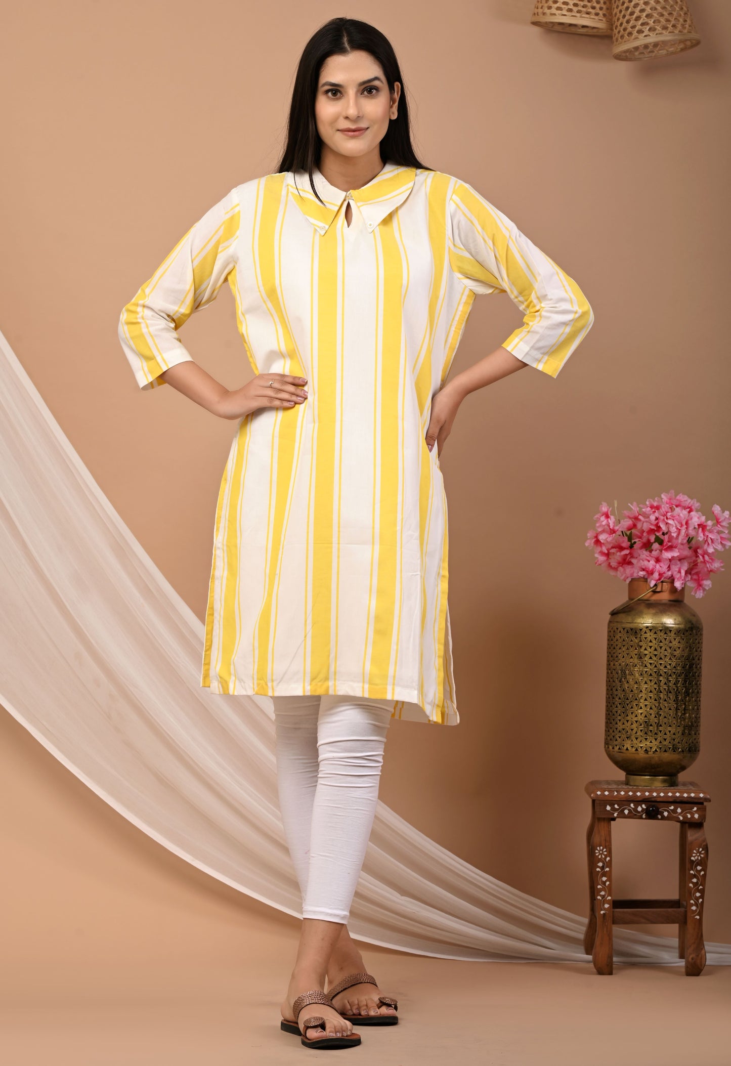 Cotton Striped Kurti